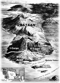 Bataan/Corregidor Map -- U.S. Archive Photo