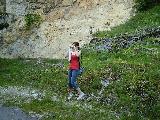 Katie Kujala doing field work in France '07