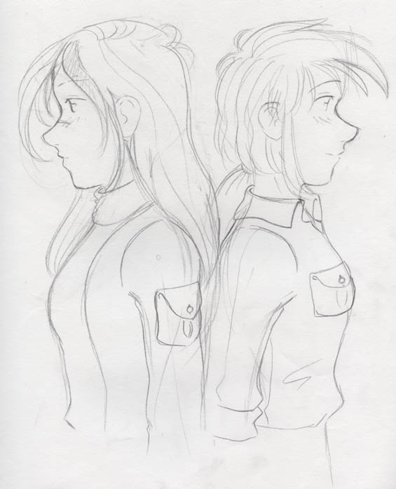 Image by Kristie Good.  Alexis "Chance" Ge�tan of the Fire-Ice Brigade and Alexis "Whiplash" Ge�tan of the Wildcards...reflections in every way...and yet both with the same commitment and drive to help the world and protect their friends.