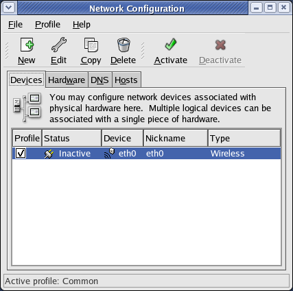 
			Network Device Control Window
			