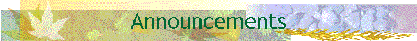 Announcements