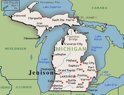 48170 To Jenison Michigan Map - Map