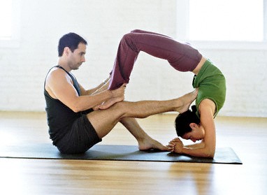 Man and Woman Stretching