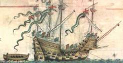 The Mary Rose as depicted on the Anthony Roll