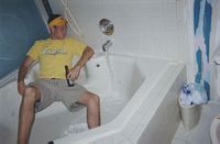 Steve passed out in the tub