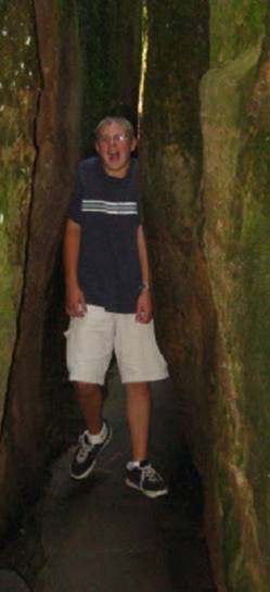 David in a cave in Tennessee