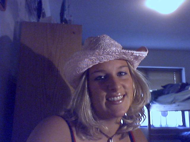 Me in pink cowboy hat