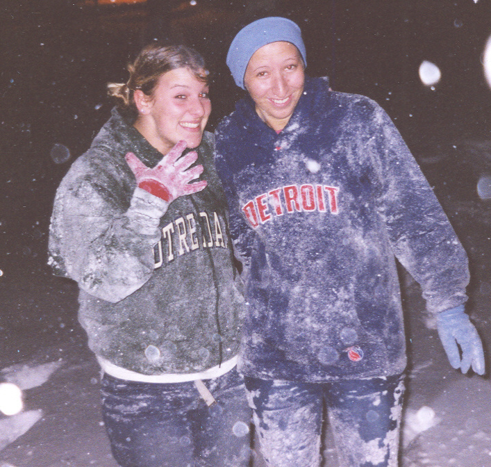me and Molly in the snow