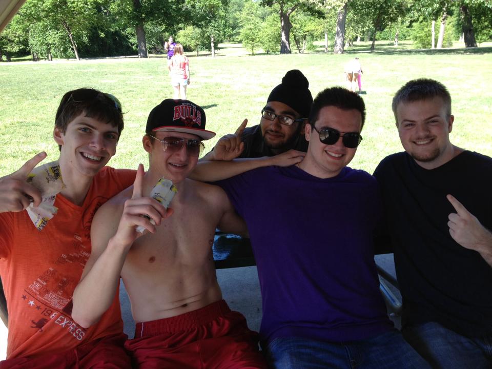 A picture of me with my friends at Dodge Park after our last day of school.