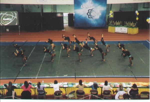 Dance team at competition