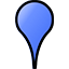 blue placemark