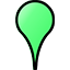 green placemark