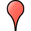 red placemark
