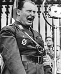 German Nazi leader, Hermann Goering, speaking at a rally c. 1943