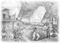 American Trained Philippine Scouts in Action -- Drawing Courtesy of Ben Steele
