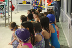 Photo of first grade swimmers